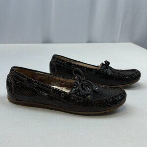 Rose Petals Womens Brown Leather Classic Slip On Ballet Flats Size 9 M